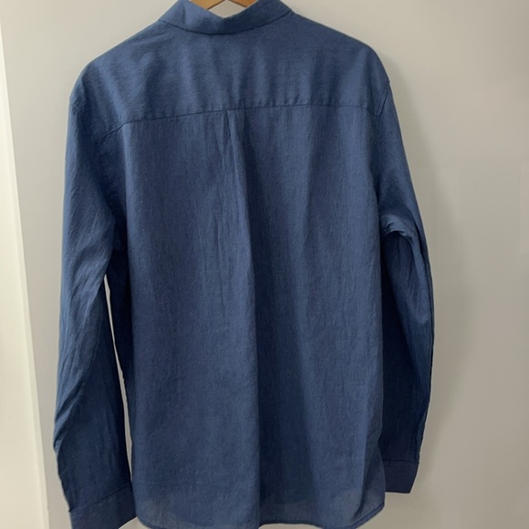 Rue Saint-Patrick Montreal Size Large Dress Shirt. Good Used Condition. Blue - Picture 10 of 16